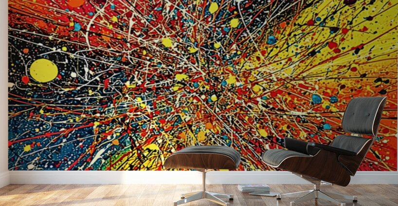 Chaotic Clarity – Anxiety Abstract Print Wall Murals