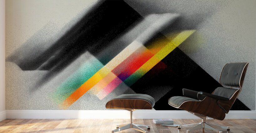 Prism Shift – Geometric Gradient Abstract Print Wall Murals