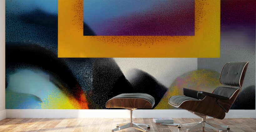 Framed Motion – Gradient Window Abstract Print. Wall Murals