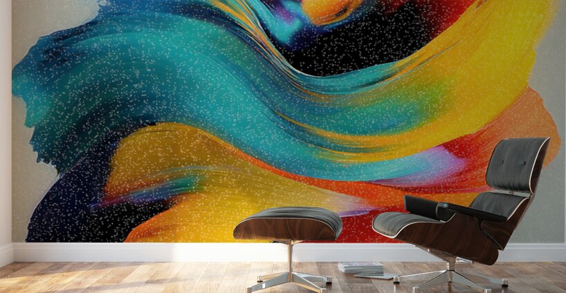 Chromatic Blocks IV  – Patchwork Abstract Print Wall Murals