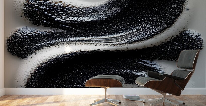 Duality Drip – Yin-Yang Abstract Print Wall Murals