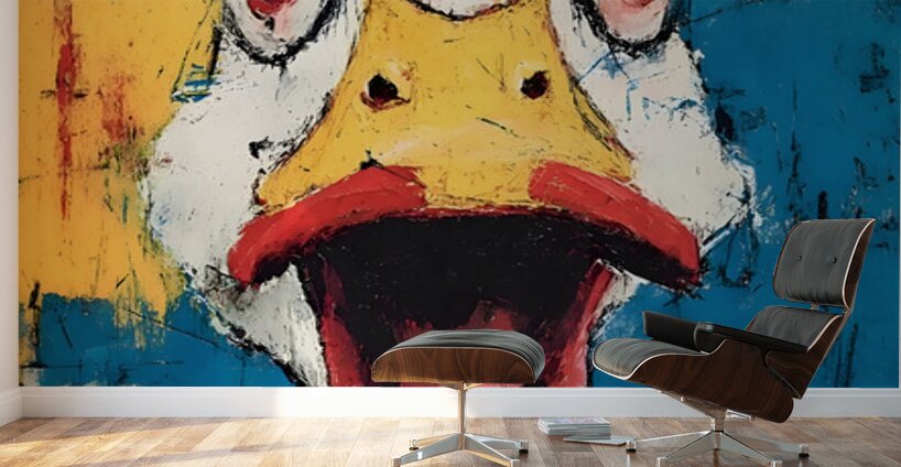 Quack Attack – Abstract Animal Portrait Print Wall Murals