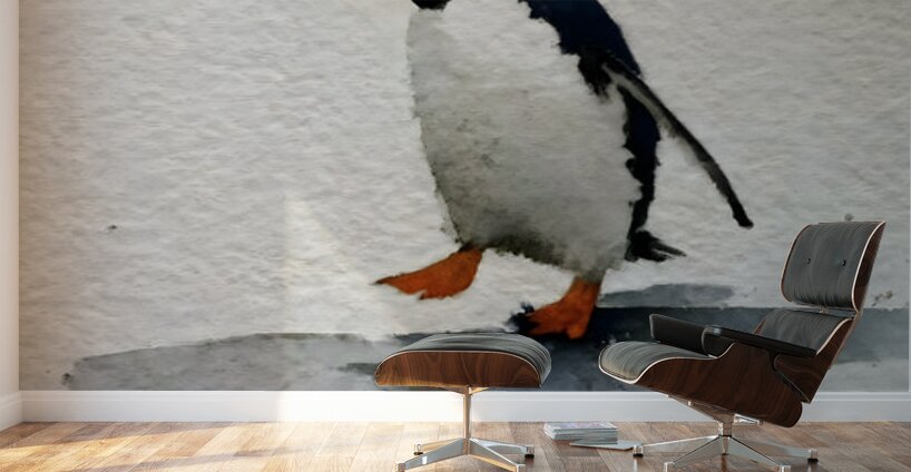 Watercolor Wanderer – Penguin Print Wall Murals