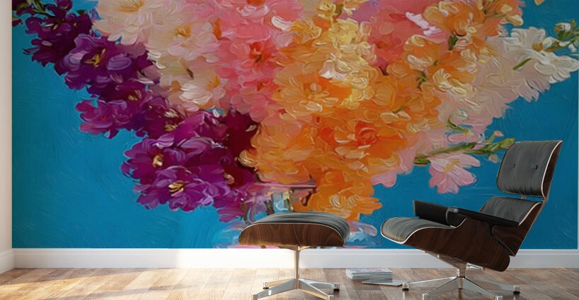 Spectrum Bloom – Multicolor Bouquet Print Wall Murals