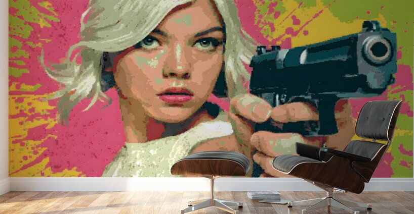 Neon Trigger – Pop Noir Print Wall Murals