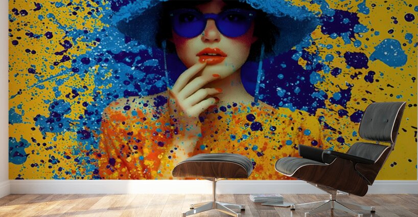 Vivid Rebellion – Color Splash Portrait Print Wall Murals