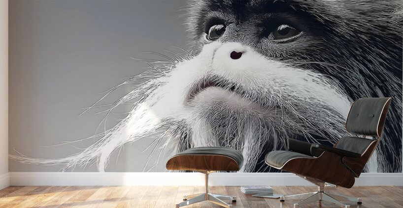 Emperor’s Gaze – Emperor Tamarin Monkey Portrait Print Wall Murals