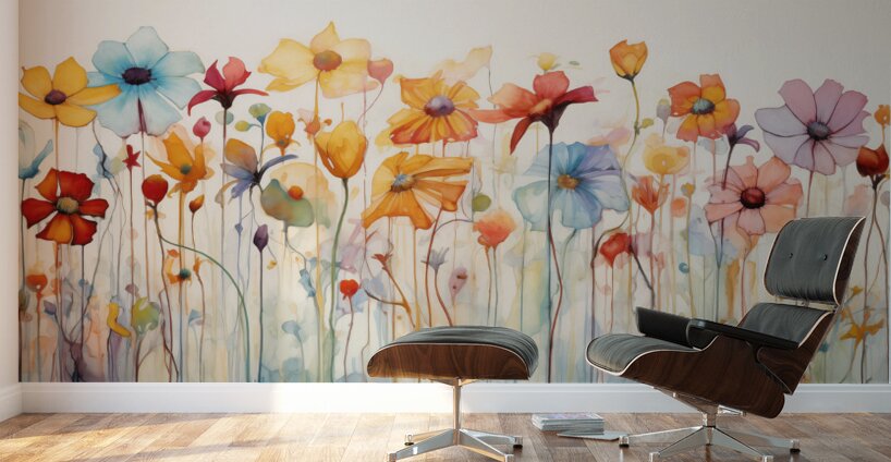 Audacious – Abstract Floral Print Wall Murals