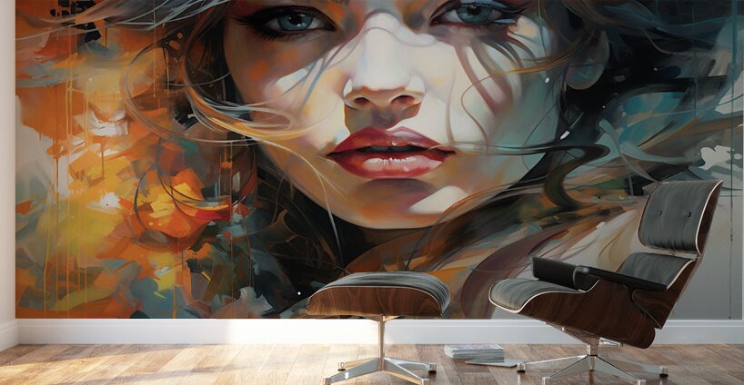 Midnight Siren – Dark Fantasy Portrait Art Print Wall Murals