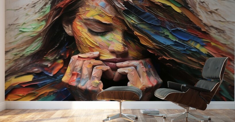 Chromatic Strokes – Abstract Color Field Art Print Wall Murals