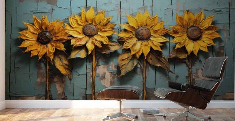 Tournesol - French Sunflower Art Prints Wall Murals