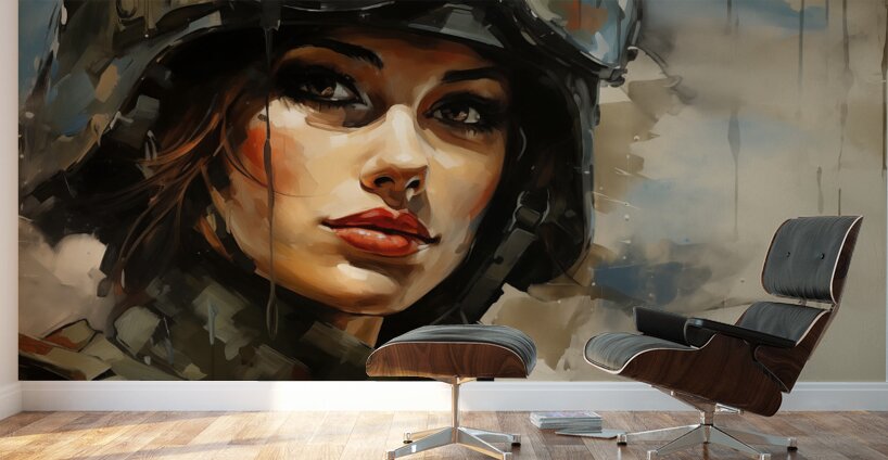 Woman of War – Contemporary Figurative Art Print Wall Murals