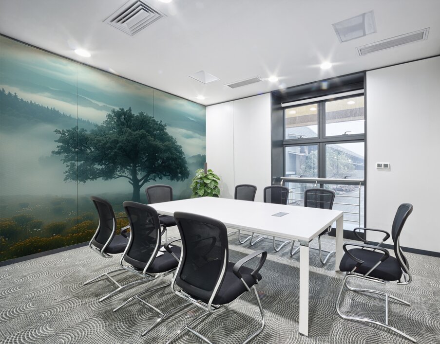 Keeper of the Valley - Misty Meadow Tree Art Prints Wall Printing