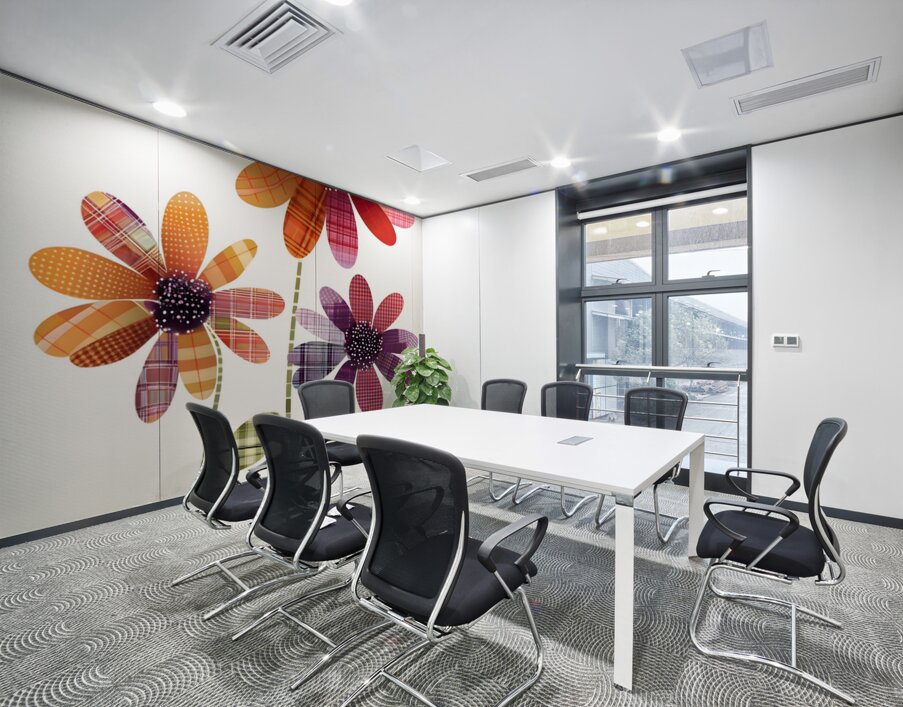 Plaid Botanica 17 - Contemporary Floral Pattern Art Prints Wall Printing