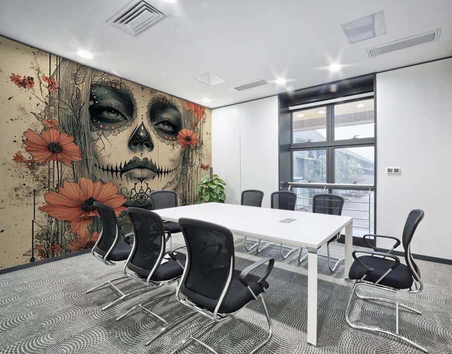 La Guardiana Del Camposanto - The Graveyard Guardian - Dia de los Muertos Art Prints Wall Printing