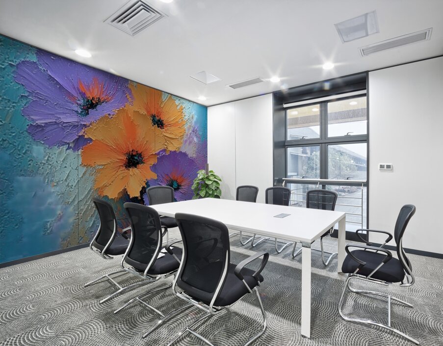 Floraison Au Crepuscule - Twilight Bloom - Contemporary Floral Art Prints Wall Printing