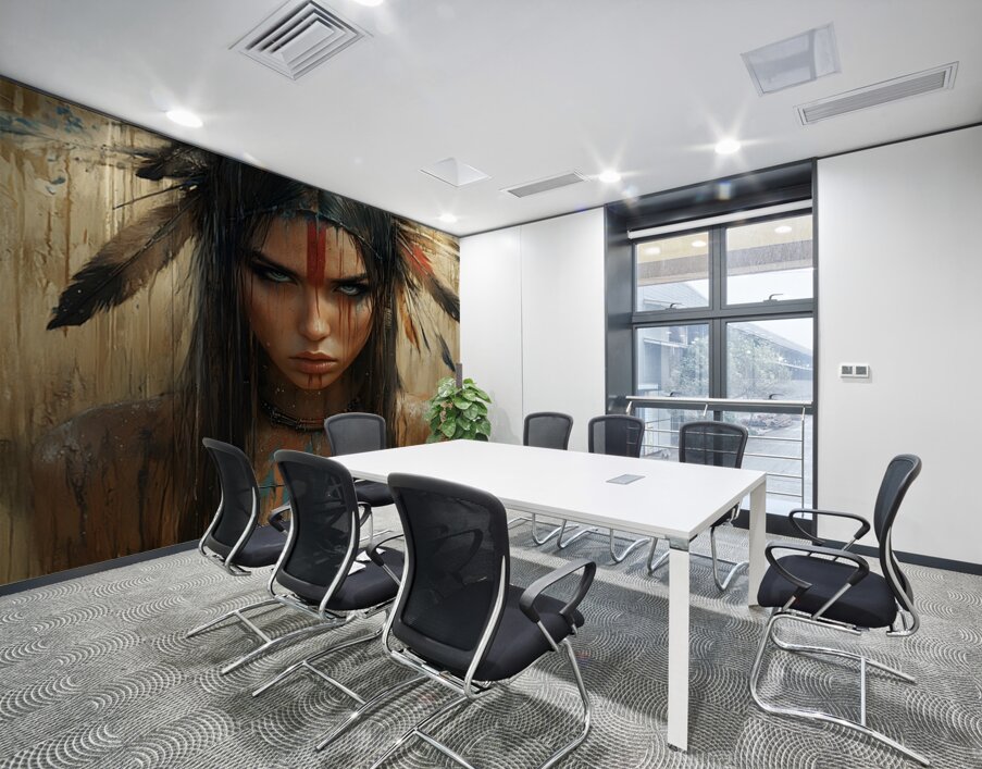 The Gaze Of Fire - Mythic Portrait Art Prints Wall Printing