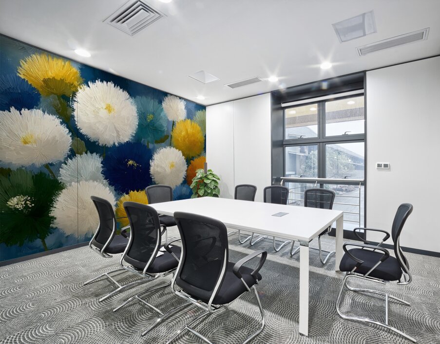 Bouffees De Couleur - Puffs Of Color - Playful Floral Art Prints Wall Printing