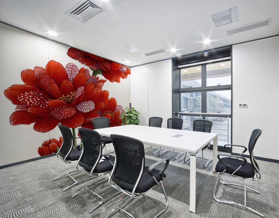 Plaid Botanica 29 - Modern Floral Art Prints Wall Printing