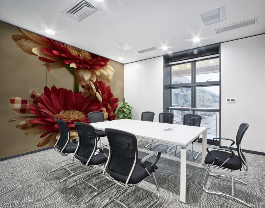 Plaid Botanica 31 - Retro Floral Art Prints Wall Printing