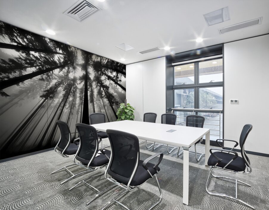 The Vertical Silence – Black & White Landscape Art Print Wall Printing