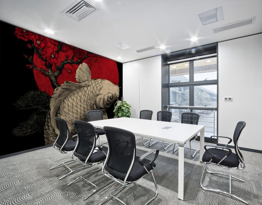 Akai Taiyo 赤い太陽 - Red Sun - Japanese Minimal Art Prints Wall Printing