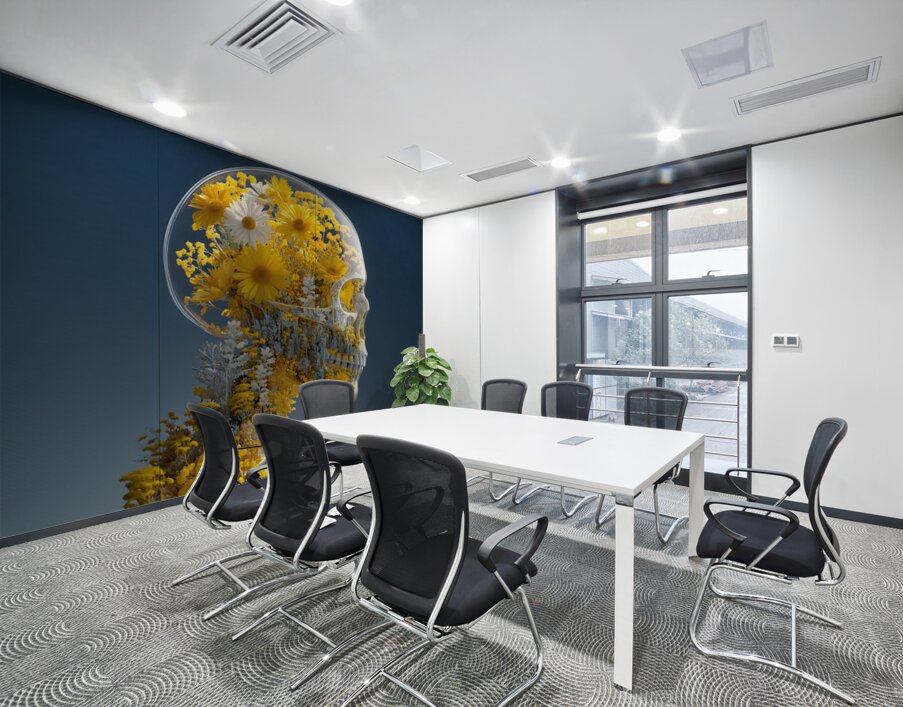 Thoughts in Bloom – Sugar Skull Art Print Wall Printing