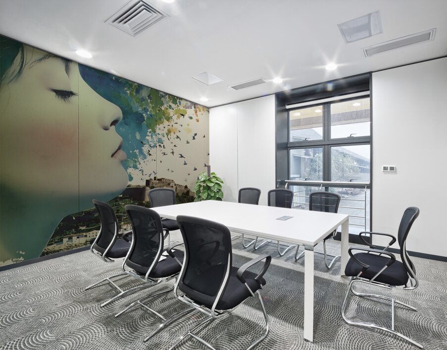 Memories in Blue – Vintage Collage Poster Art Print Wall Printing