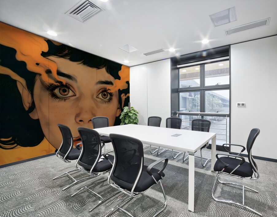 Eyes of Fire – Vintage Pop Portrait Art Print Wall Printing