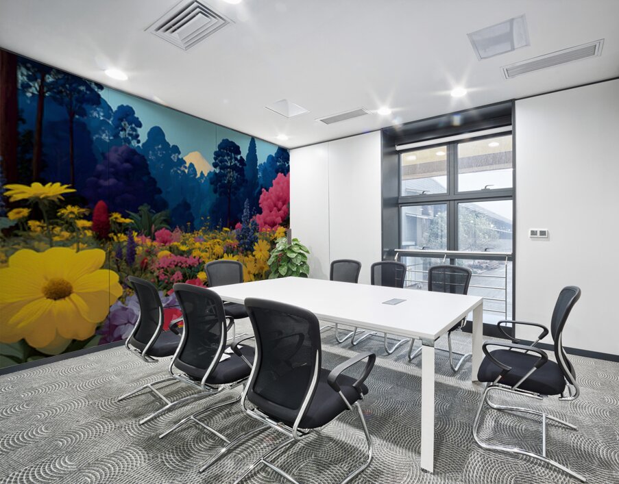 Vibe Bloom – Colorful Floral Art Print Wall Printing