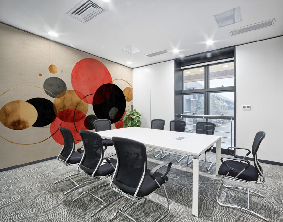 Celestial Orbits – Minimalist Geometry Art Print Wall Printing