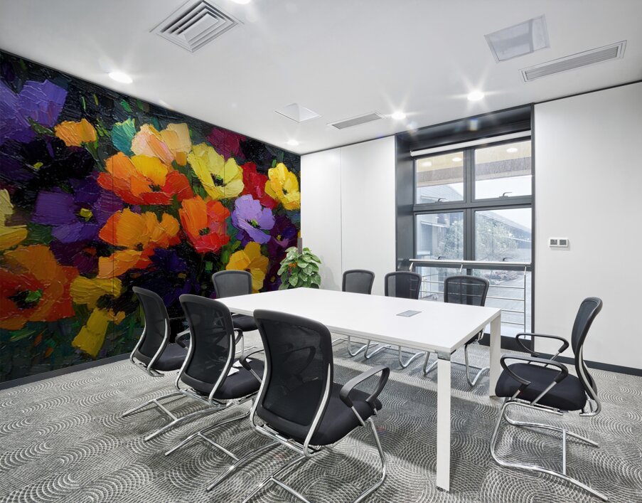 Bloom Rush – Floral Abstract Art Print Wall Printing