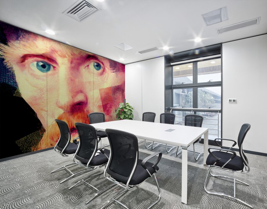 Post-Impressionist Icon – Piercing Eyes Portrait Art Print Wall Printing