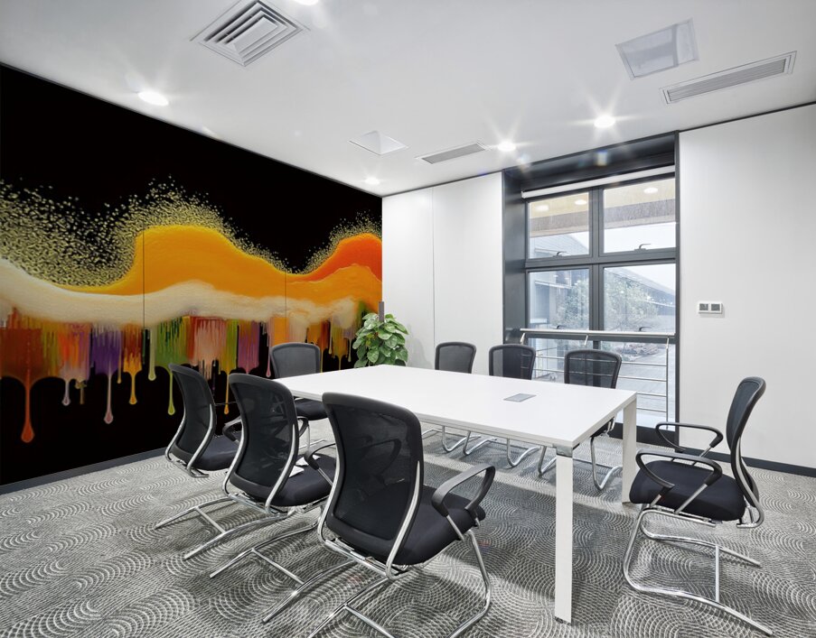 Molten Horizon – Dripping Lava Abstract Print Wall Printing