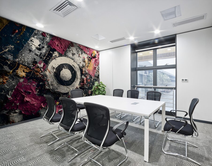 Urban Target – Gritty Texture Abstract Print Wall Printing