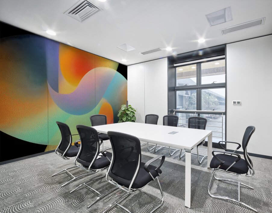 Chromatic Synergy – Gradient Orbital Abstract Print Wall Printing