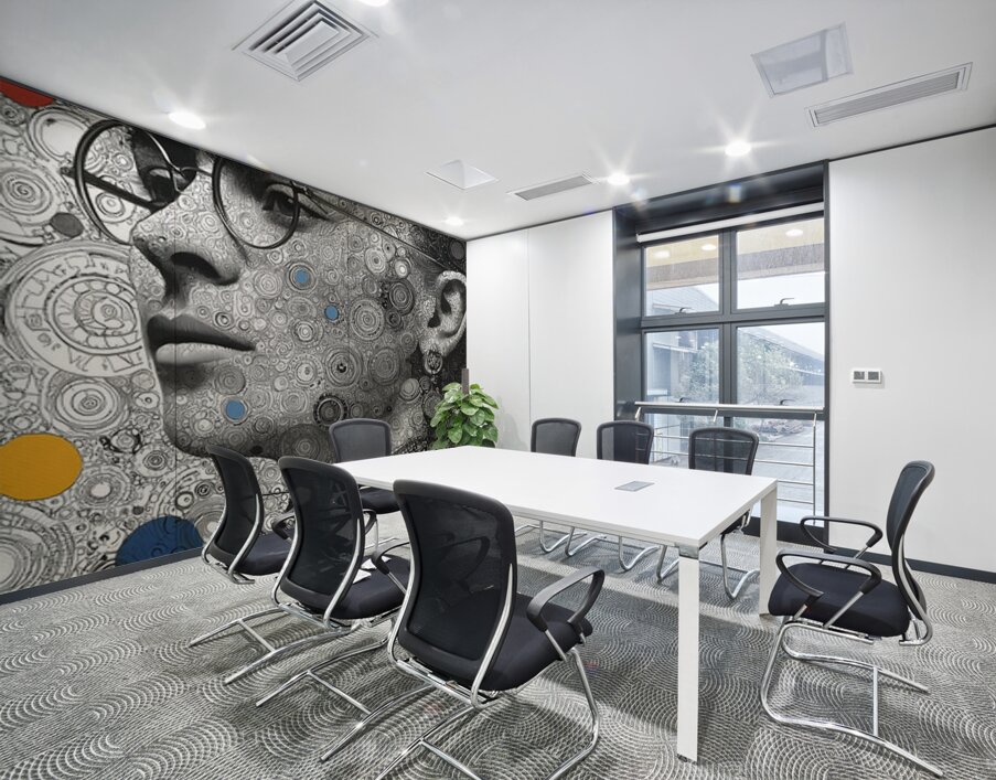 Orbital Intellect – Bauhaus Linework Portrait Print Wall Printing