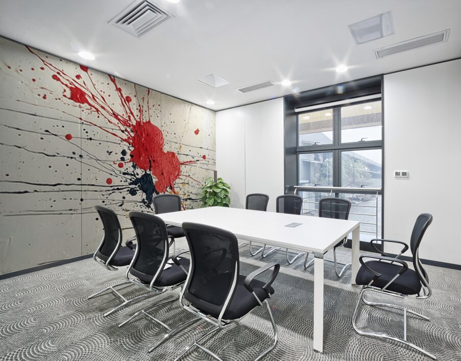 Line of Fire – Minimalist Splatter Abstract Print Wall Printing