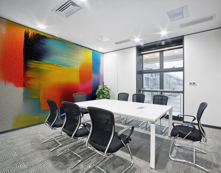 Chromatic Blocks VI – Patchwork Abstract Print Wall Printing