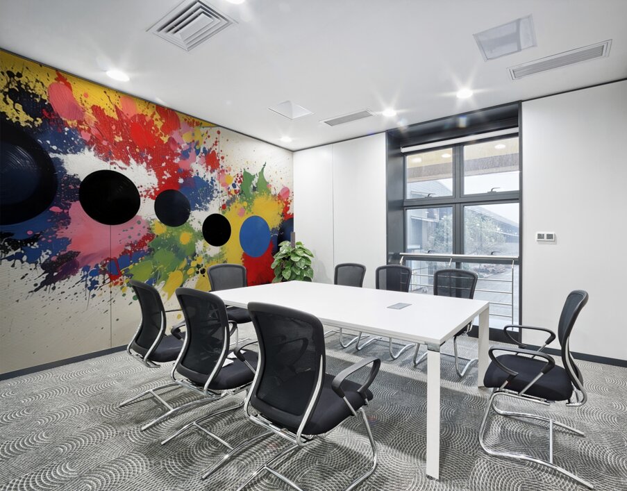 Orbital Dayglow – Splash & Orbs Abstract Print Wall Printing