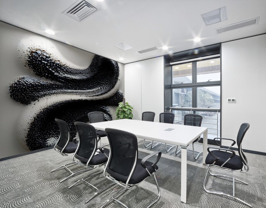 Duality Drip – Yin-Yang Abstract Print Wall Printing