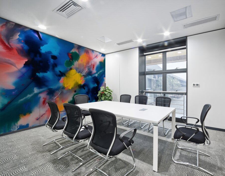 Prismatic Mist – Watercolor Cloud Abstract Print Wall Printing