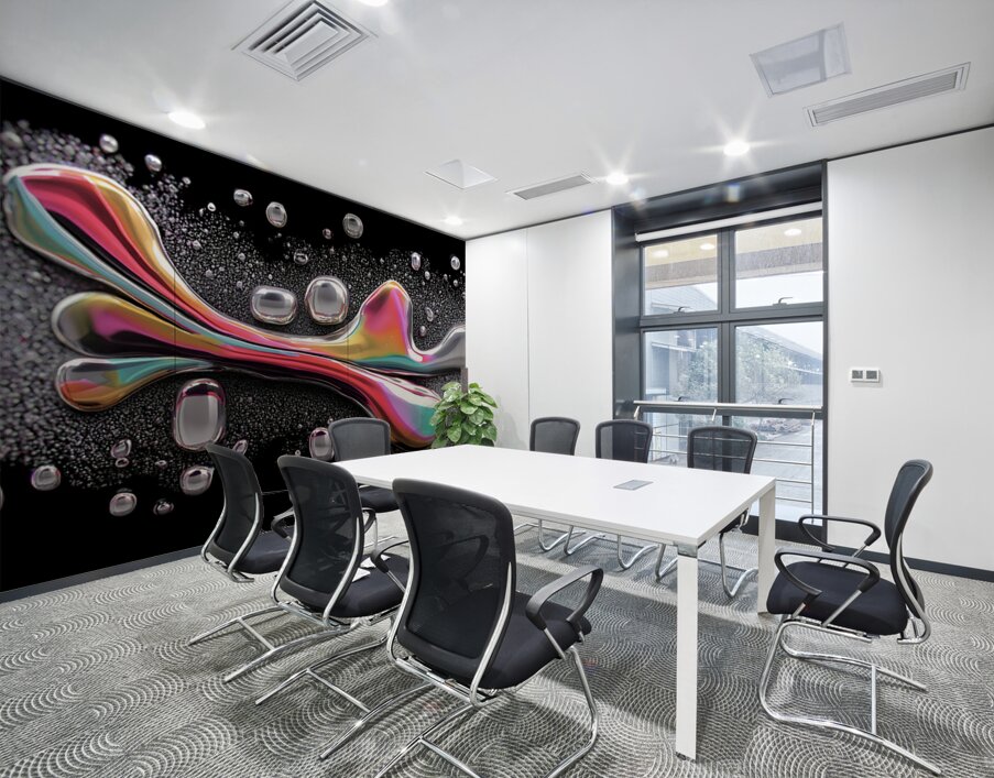 Chromatic Surge – Fluid Abstract Print Wall Printing