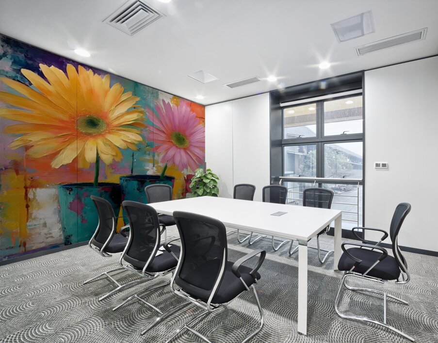 Patio Pots – Cheerful Gerbera Duo Print Wall Printing