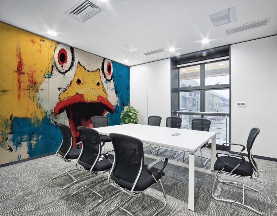 Quack Attack – Abstract Animal Portrait Print Wall Printing