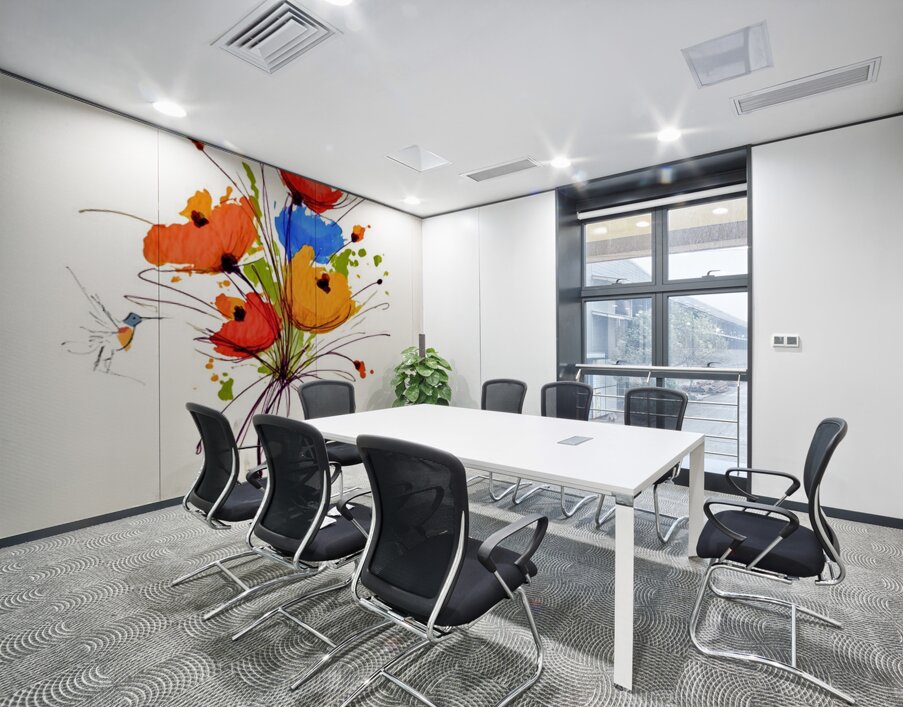 Whisper of Bloom – Contemporary Watercolor Vase Print Wall Printing