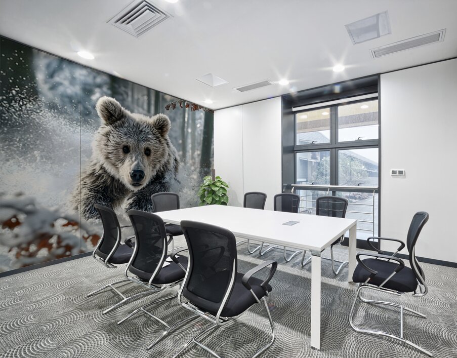 Frost Runner – Winter Bear Print Wall Printing
