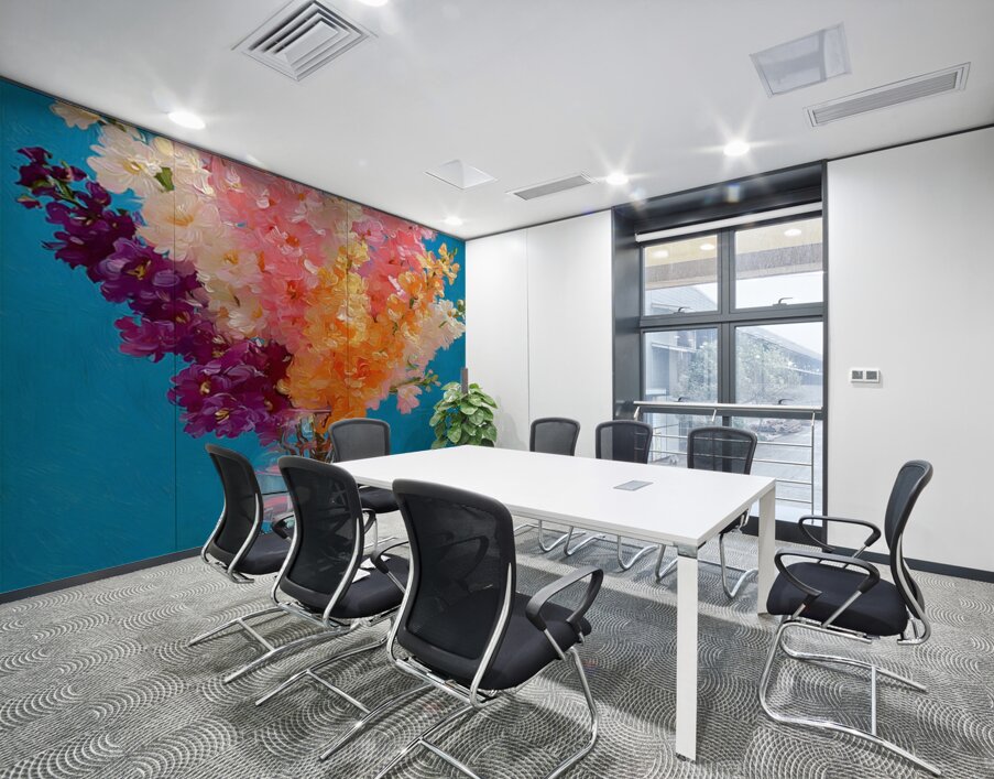 Spectrum Bloom – Multicolor Bouquet Print Wall Printing