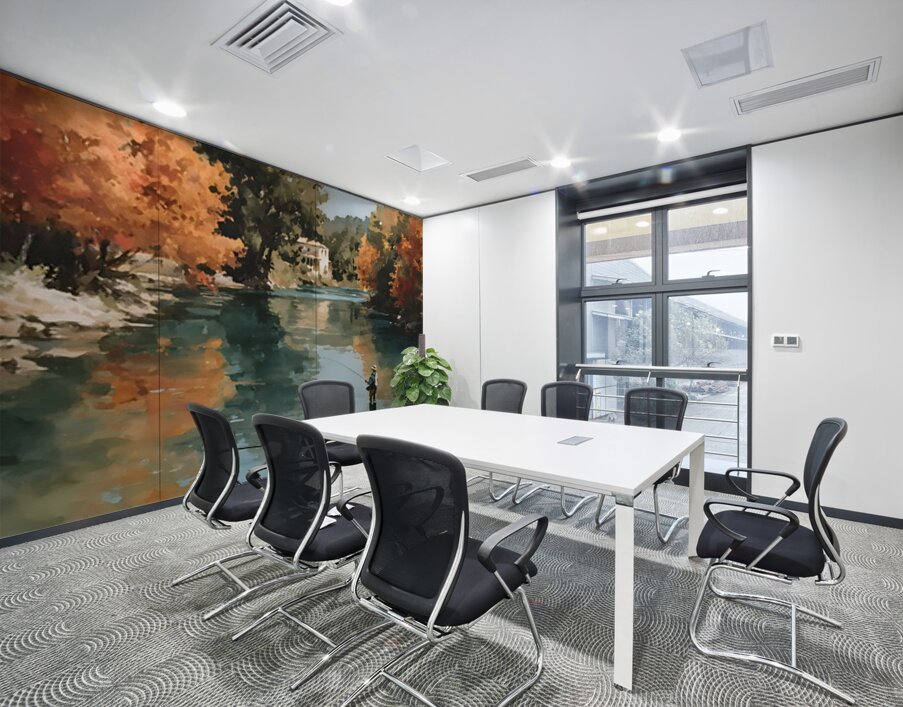 Autumn Drift - River Fly Fishing Print Wall Printing