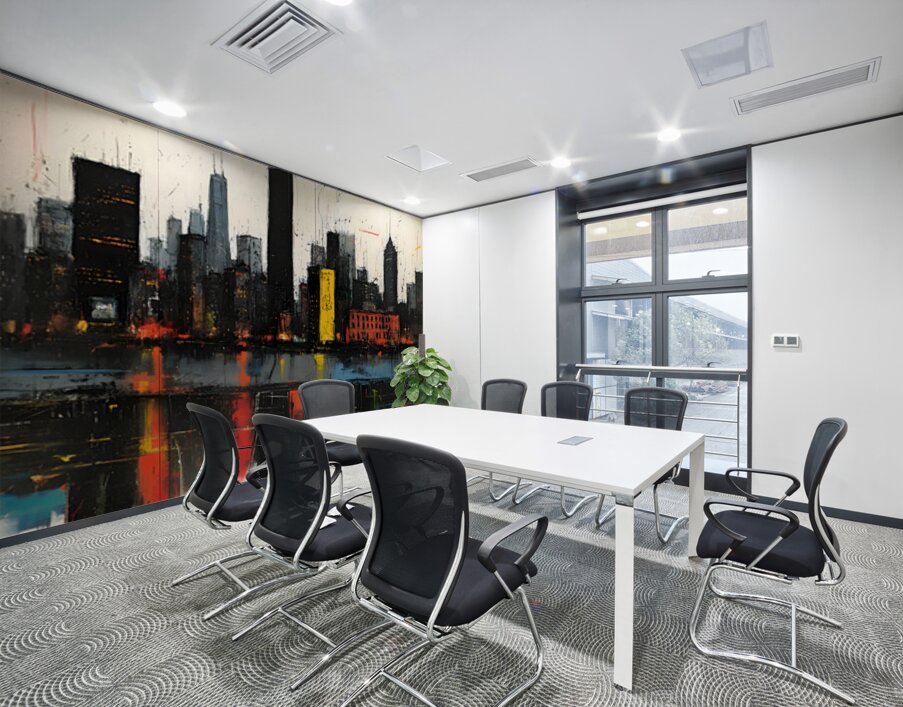 City Sparks – Abstract Skyline Print Wall Printing